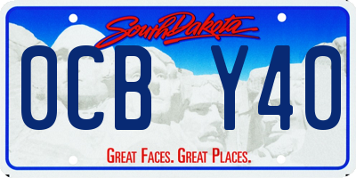 SD license plate 0CBY40