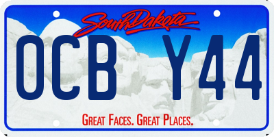 SD license plate 0CBY44