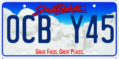 SD license plate 0CBY45