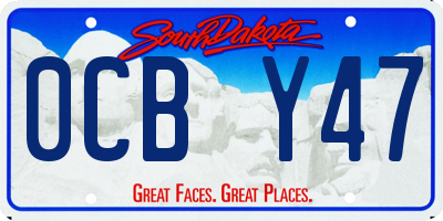 SD license plate 0CBY47