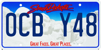 SD license plate 0CBY48