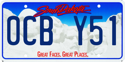 SD license plate 0CBY51