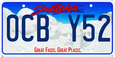 SD license plate 0CBY52