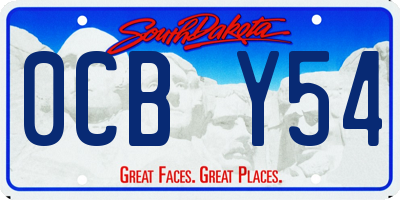 SD license plate 0CBY54