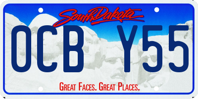SD license plate 0CBY55