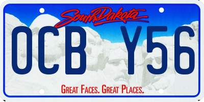 SD license plate 0CBY56