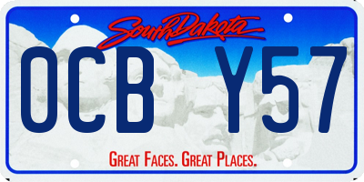 SD license plate 0CBY57