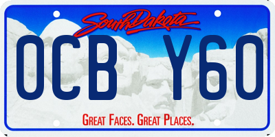 SD license plate 0CBY60
