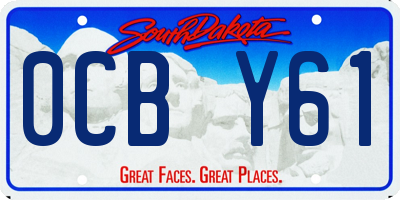 SD license plate 0CBY61