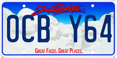 SD license plate 0CBY64