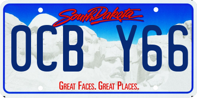 SD license plate 0CBY66