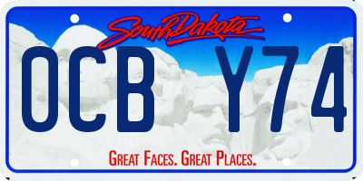 SD license plate 0CBY74