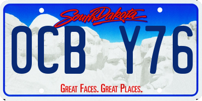 SD license plate 0CBY76