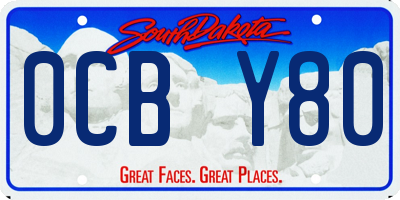 SD license plate 0CBY80