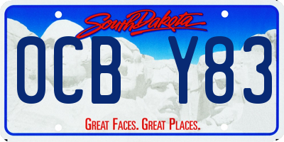 SD license plate 0CBY83