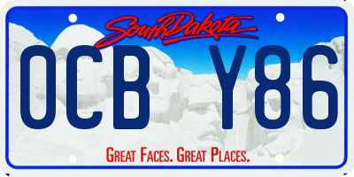 SD license plate 0CBY86