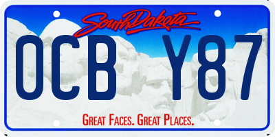 SD license plate 0CBY87