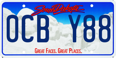 SD license plate 0CBY88