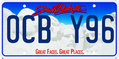 SD license plate 0CBY96