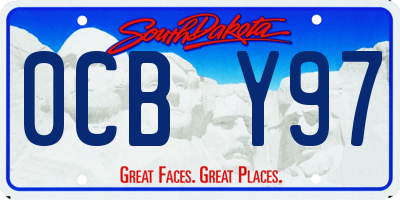 SD license plate 0CBY97