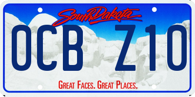 SD license plate 0CBZ10