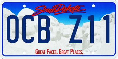 SD license plate 0CBZ11