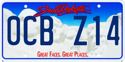 SD license plate 0CBZ14