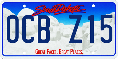 SD license plate 0CBZ15