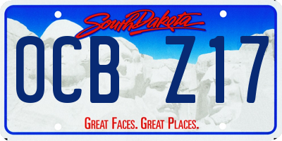 SD license plate 0CBZ17