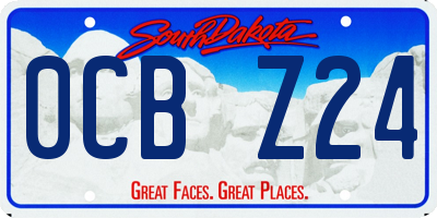 SD license plate 0CBZ24