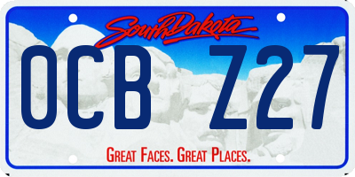 SD license plate 0CBZ27