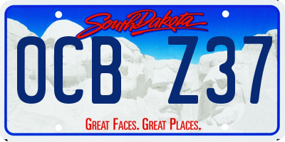 SD license plate 0CBZ37