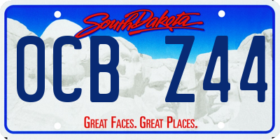 SD license plate 0CBZ44