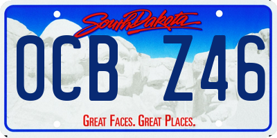 SD license plate 0CBZ46