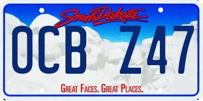 SD license plate 0CBZ47