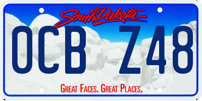SD license plate 0CBZ48