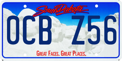 SD license plate 0CBZ56