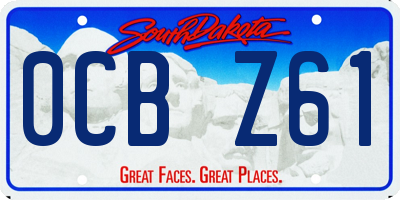 SD license plate 0CBZ61