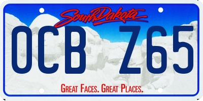 SD license plate 0CBZ65