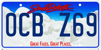 SD license plate 0CBZ69