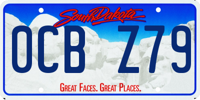 SD license plate 0CBZ79