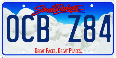 SD license plate 0CBZ84