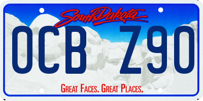 SD license plate 0CBZ90