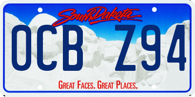 SD license plate 0CBZ94
