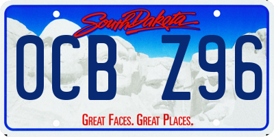 SD license plate 0CBZ96