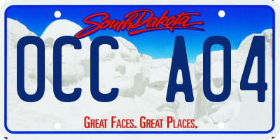 SD license plate 0CCA04