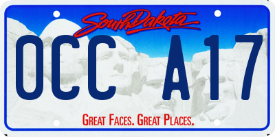 SD license plate 0CCA17