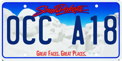 SD license plate 0CCA18