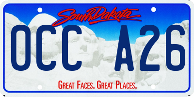SD license plate 0CCA26