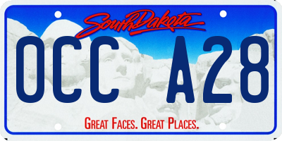 SD license plate 0CCA28
